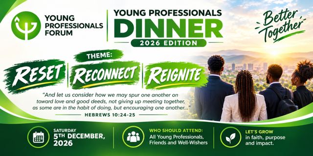 Poster for the Young Professionals Dinner, 2026 Edition, on Saturday 5 December 2026
