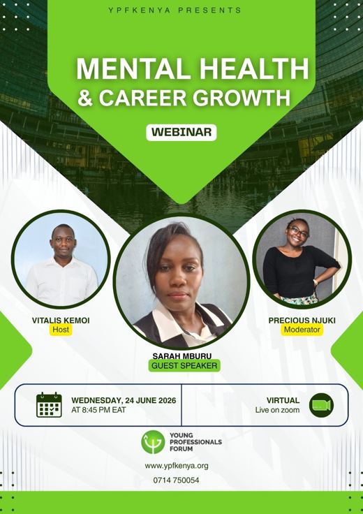 Poster for the webinar Mental Health and Career Growth, 24 June 2026